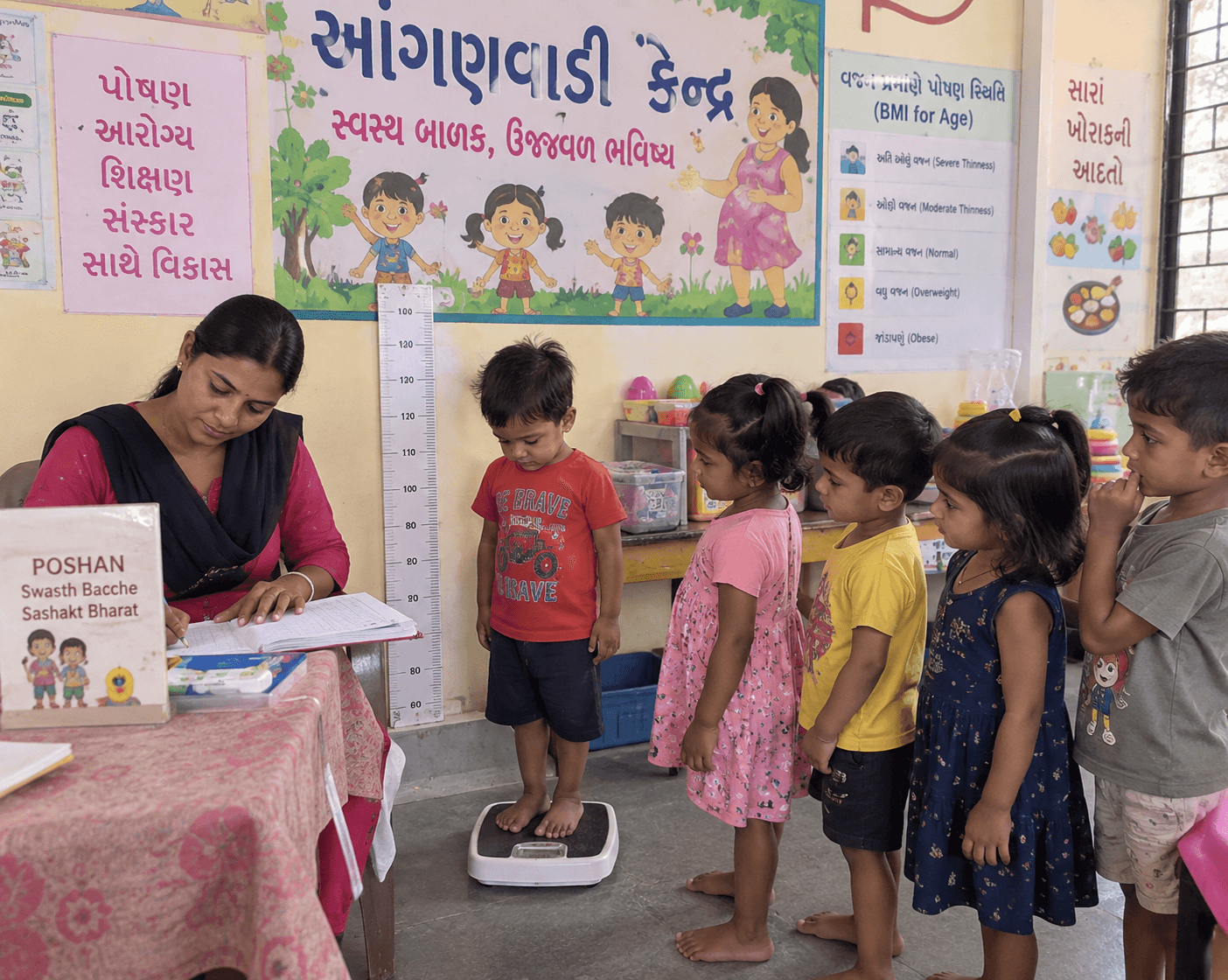 કેન્દ્ર પરનાં બાળકો